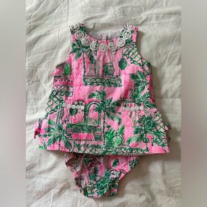 Lilly Pulitzer baby dress and bloomer set